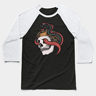 Snake and skull Baseball T-Shirt